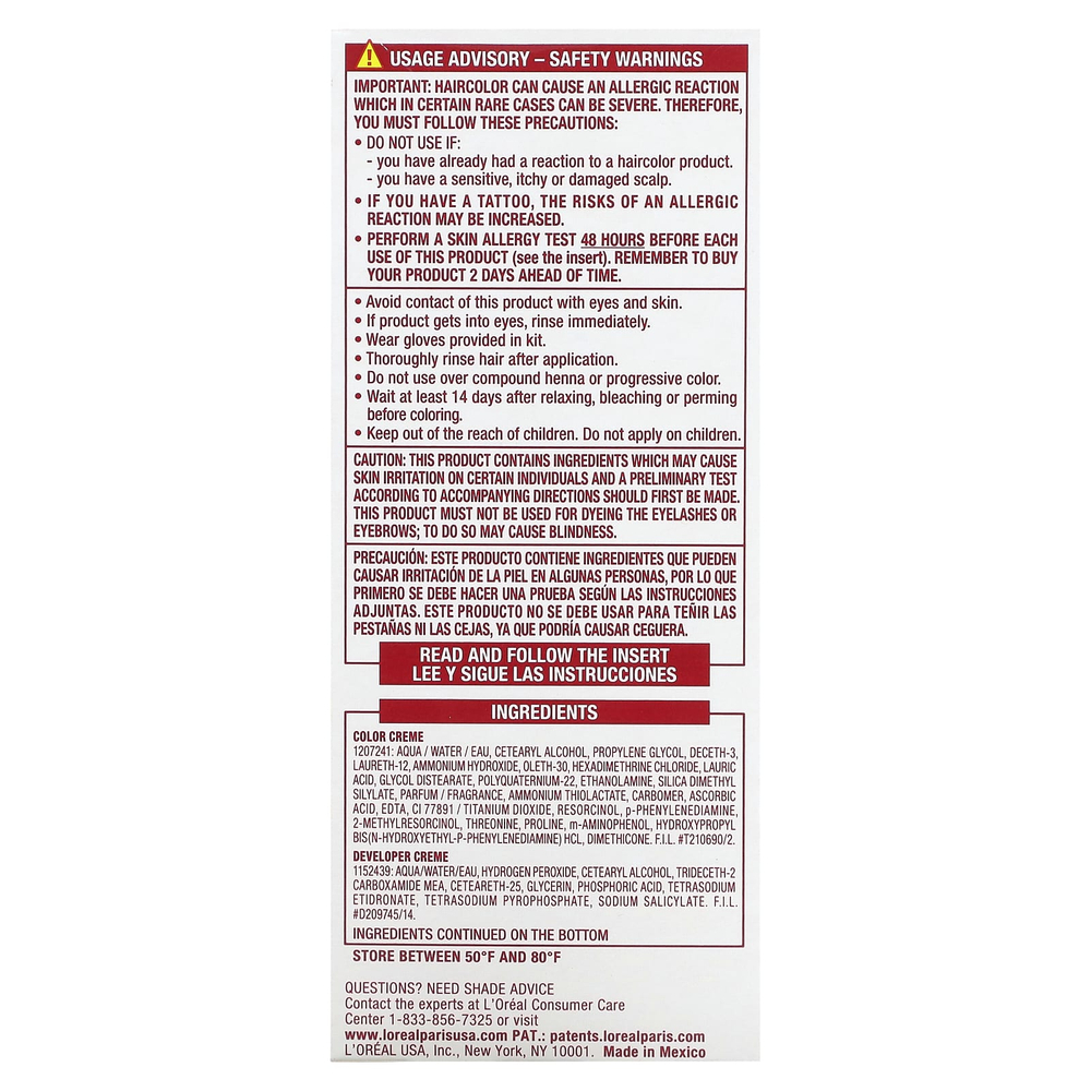 L'Oréal, Excellence Creme, Triple Care Color, блонд оттенка 8 1/2, для 1 применения