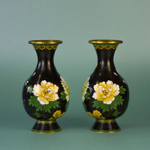 Винтажные парные вазы Клуазоне