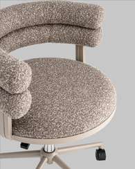 Стул офисный Castor, светло-коричневое букле, бежевые ножки