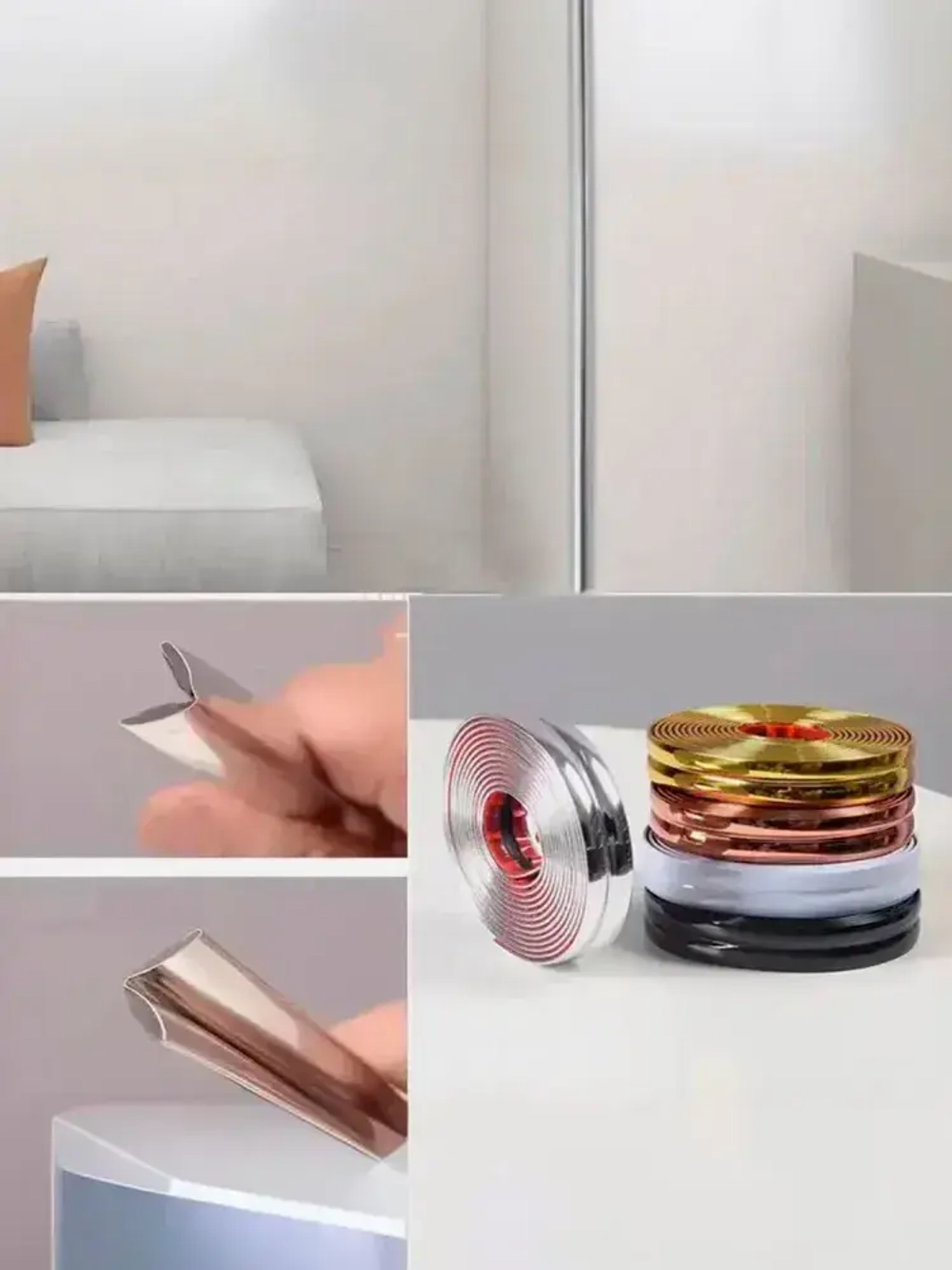 Молдинг декоративный самоклеящийся, угловой, для наружных, внутренних углов и прямых участков 10х10 мм х 5000 мм (ПВХ) чёрный