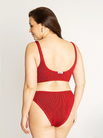 Топ купальника красный