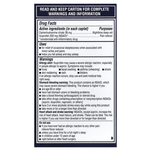 Advil, PM, ибупрофен, 200 мг, 120 капсул, покрытых оболочкой