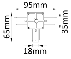 Соединитель T-образный (однофазный) Crystal Lux CLT 0.211 03 WH
