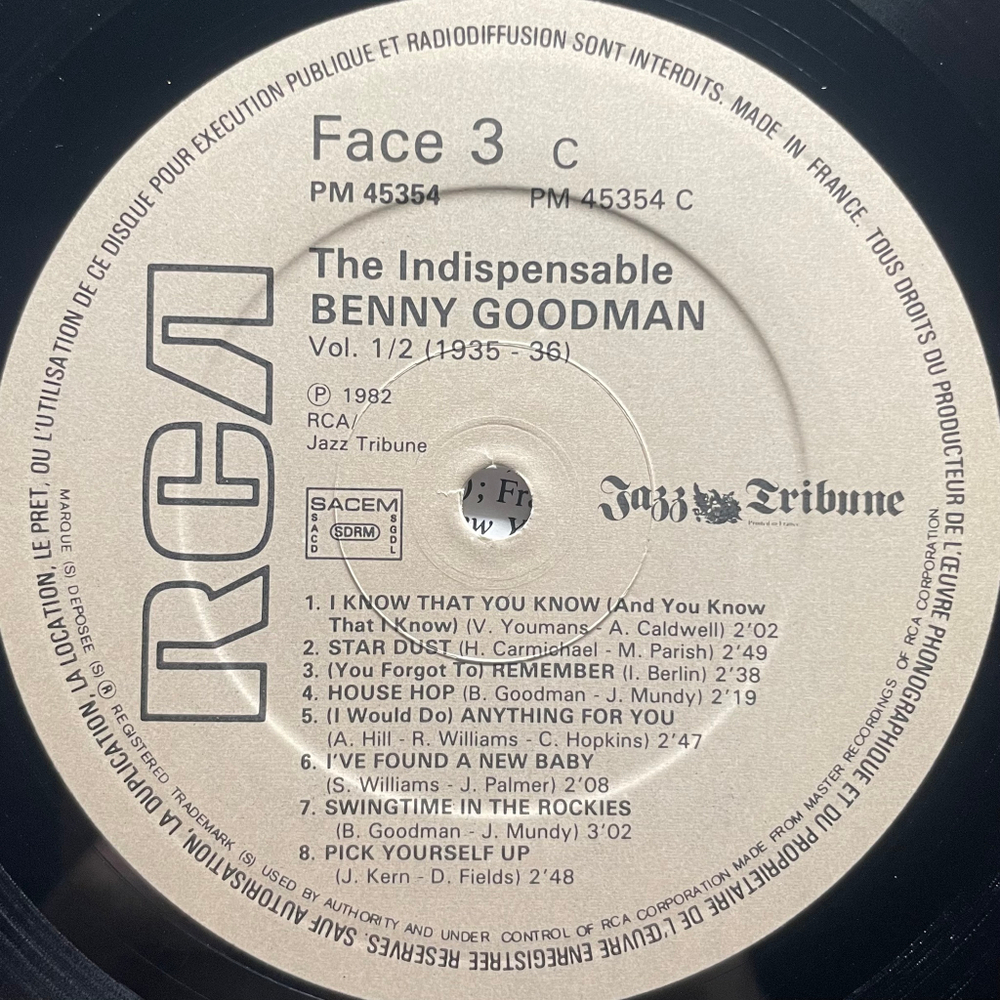 Benny Goodman And His Orchestra ‎– The Indispensable Benny Goodman: "Birth Of A Big Band" Volumes 1/2 (1935-1936) 2LP (Франция 1982г.)