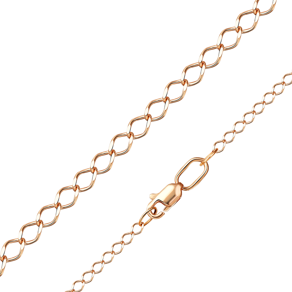 Цепь из красного золота (плетение ромб) Артикул: 21-0203-040-1110-17