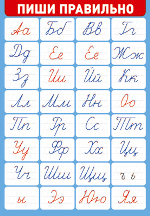 Плакат "Пиши правильно" А3