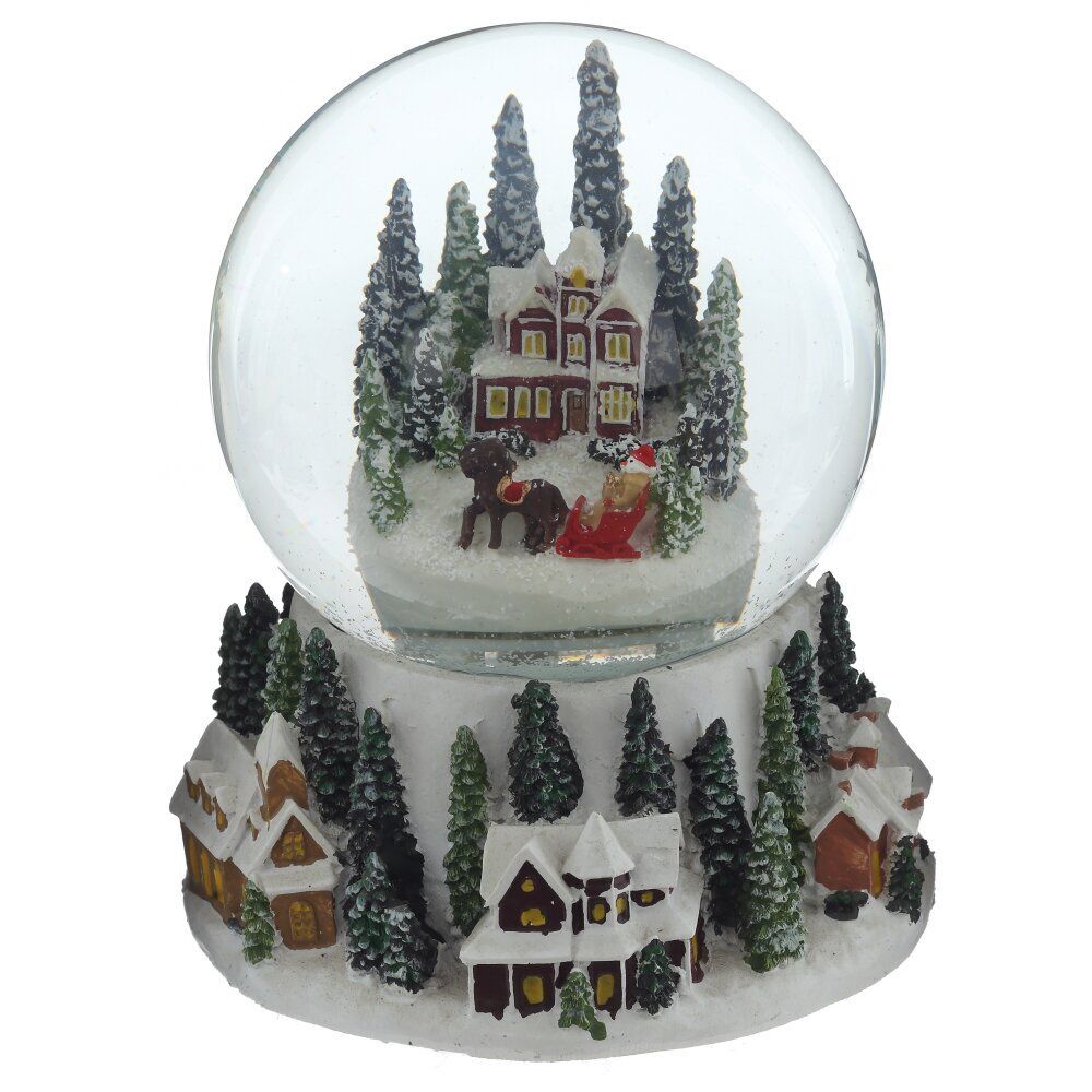 GAEM Фигурка декоративная "Рождество" в стекл шаре (свет, муз, вьюга, 3хAAA), D 15 см, L13 W14 H16 см