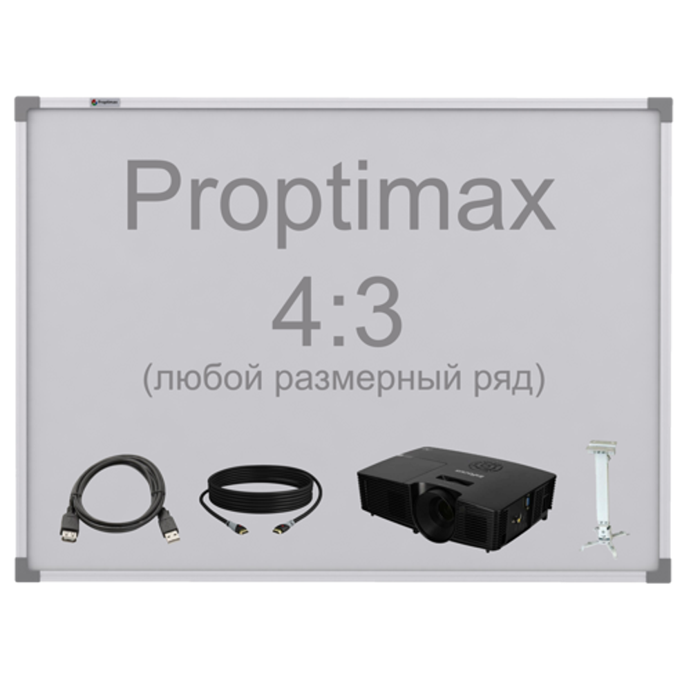 Интерактивный комплект Proptimax k4 (76-86"; 4:3; 10 касаний) / Optoma YNX7317ST
