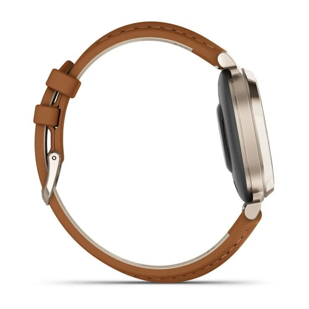 Умные часы Garmin Lily 2 Cream Gold Case with Tan Leather Band
