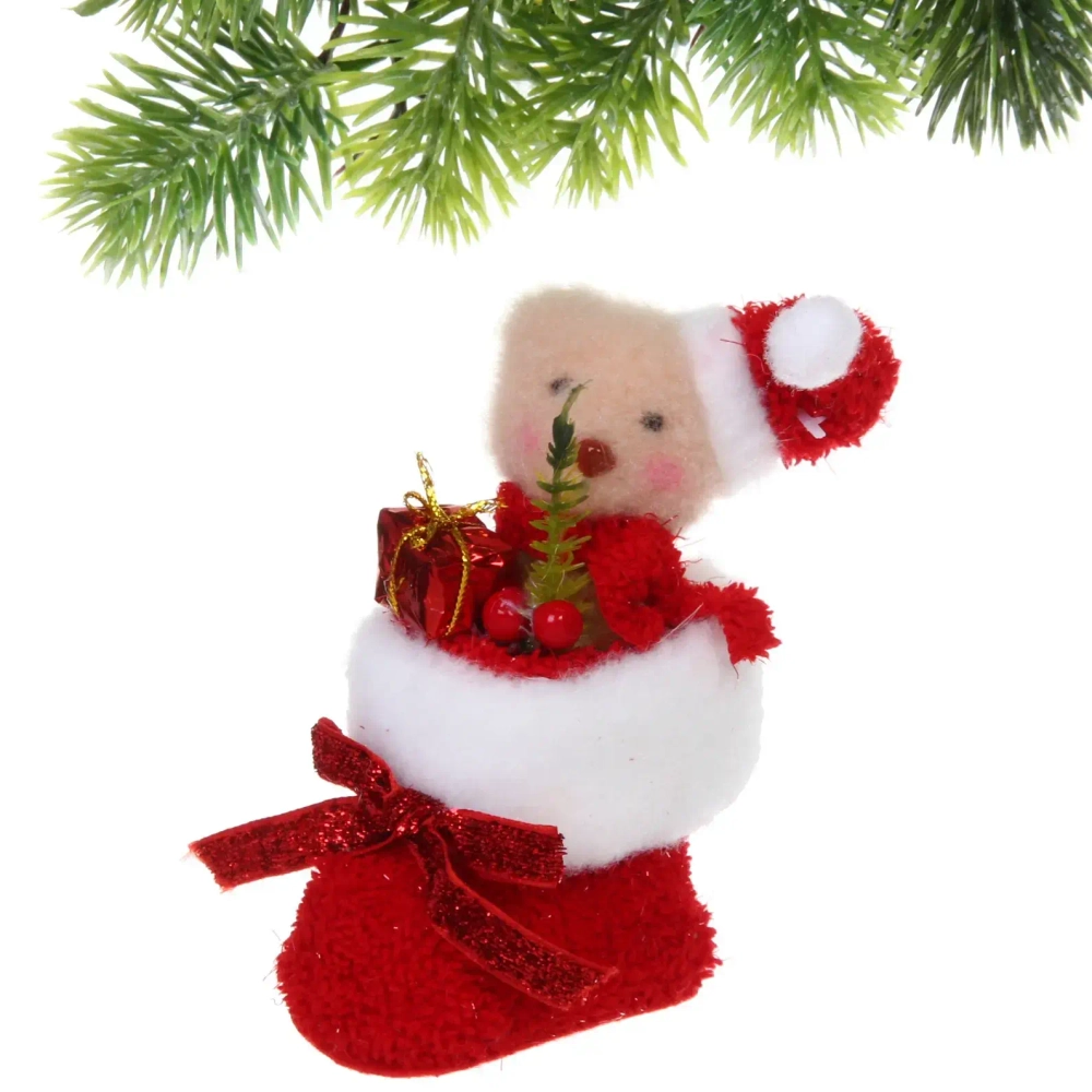 Фигурка «Медвежонок в башмачке» 12 см, Красный