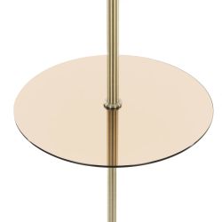 Citilux Базель CL407933T Торшер бронза со столиком и красным абажуром