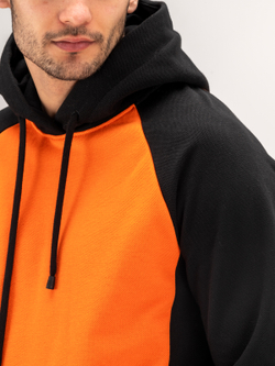 Костюм мужской спортивный теплый. Оранжевый/черный