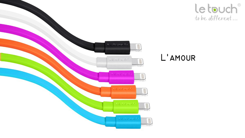 USB cable Lightning MFI 1.5m (Le touch) purple