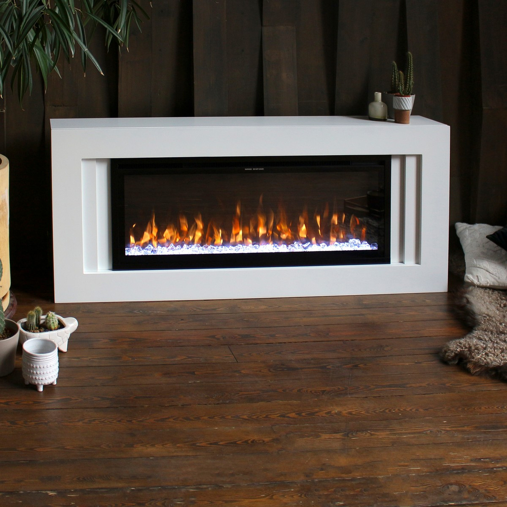 Электрокамин RealFlame Stockholm WT белый с очагом Saphir 42