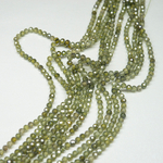 Фианиты, оттенок "Сицилийская Олива", 3,5мм, шар, микроогранка