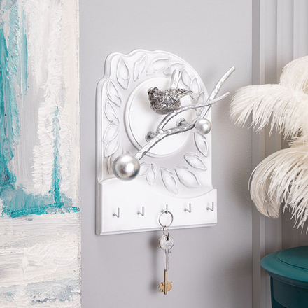 Полка-ключница Терра Бранч Айс Античное Серебро