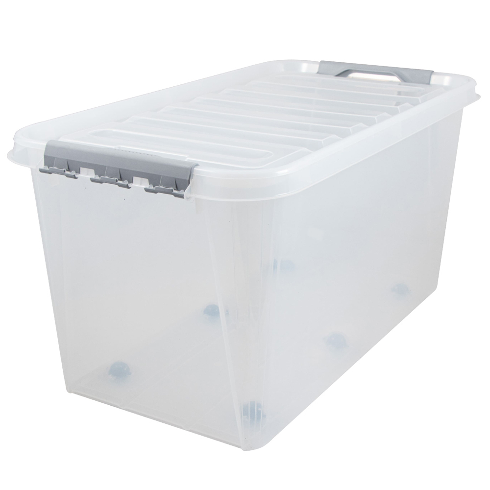 Ящик 70л с крышкой на колесах "Профи комфорт"