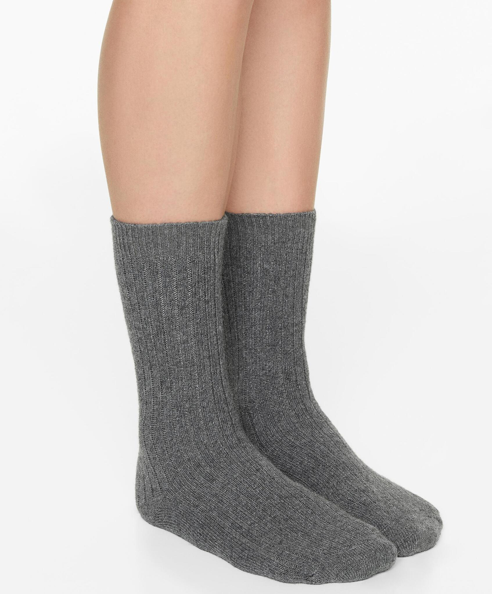 Oysho Классические носки, темно-серый меланж