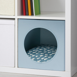 IKEA UTSÅDD  (ИКЕА УТСÅДД)  -  Домик для кошки, серо-голубой, 33x38x33 см