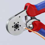 Пресс-клещи для контактных гильз DIN 46228 1+4, 6-гранный обжим, боковые, 1 гнездо, 0.08-10 мм2, 2 х