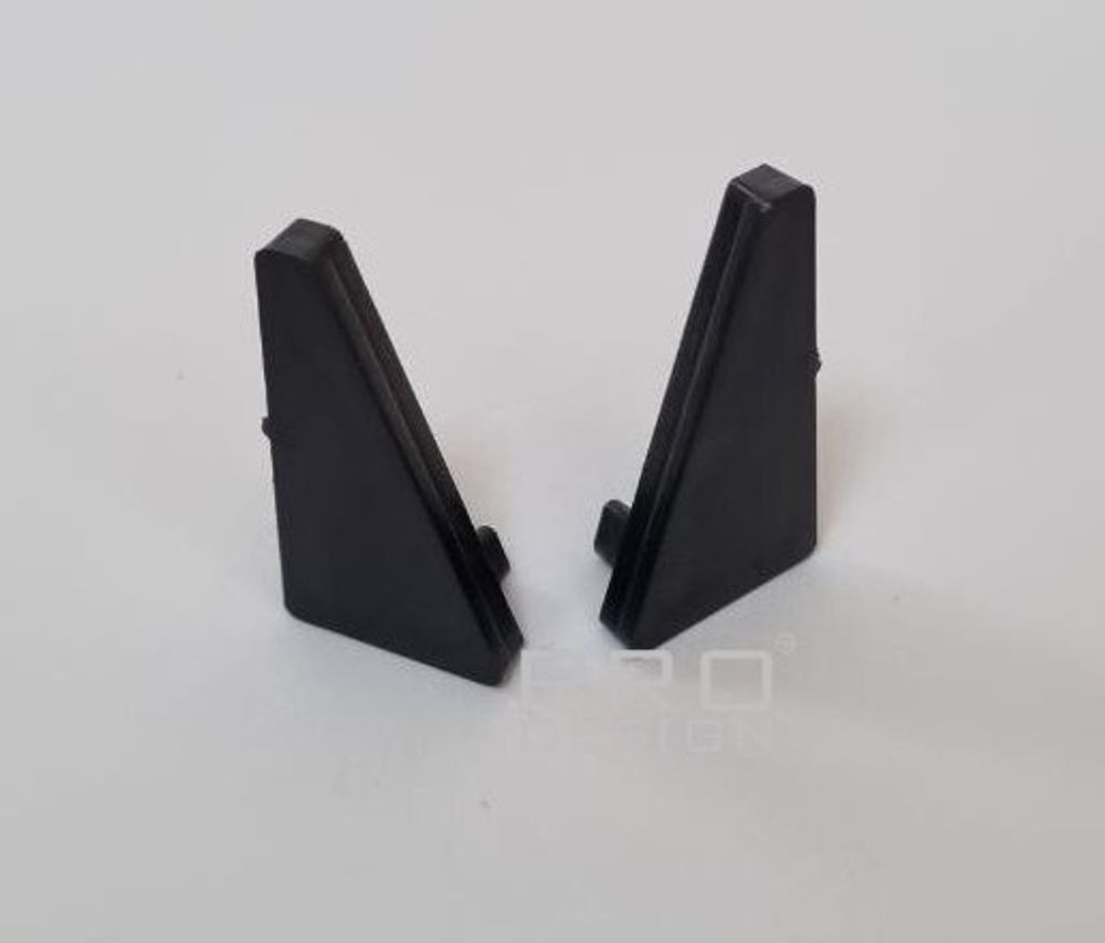 Комплект заглушек для щелевого плинтуса Pro Design 570 черный