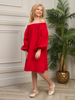 Платье нарядное для девочки красное