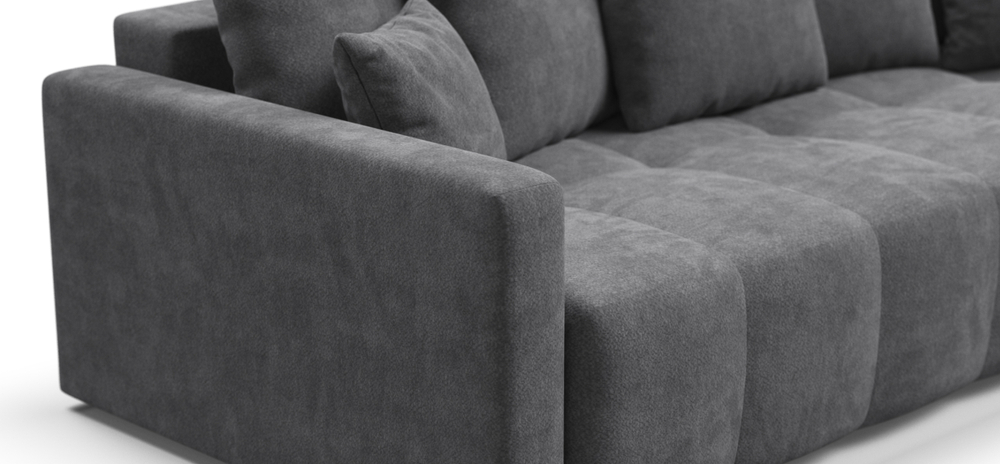 Диван Босс Тренд Шенилл Клауд графит