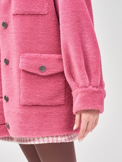 Куртка чебурашка из шерсти мериноса, розовая, SilverFox