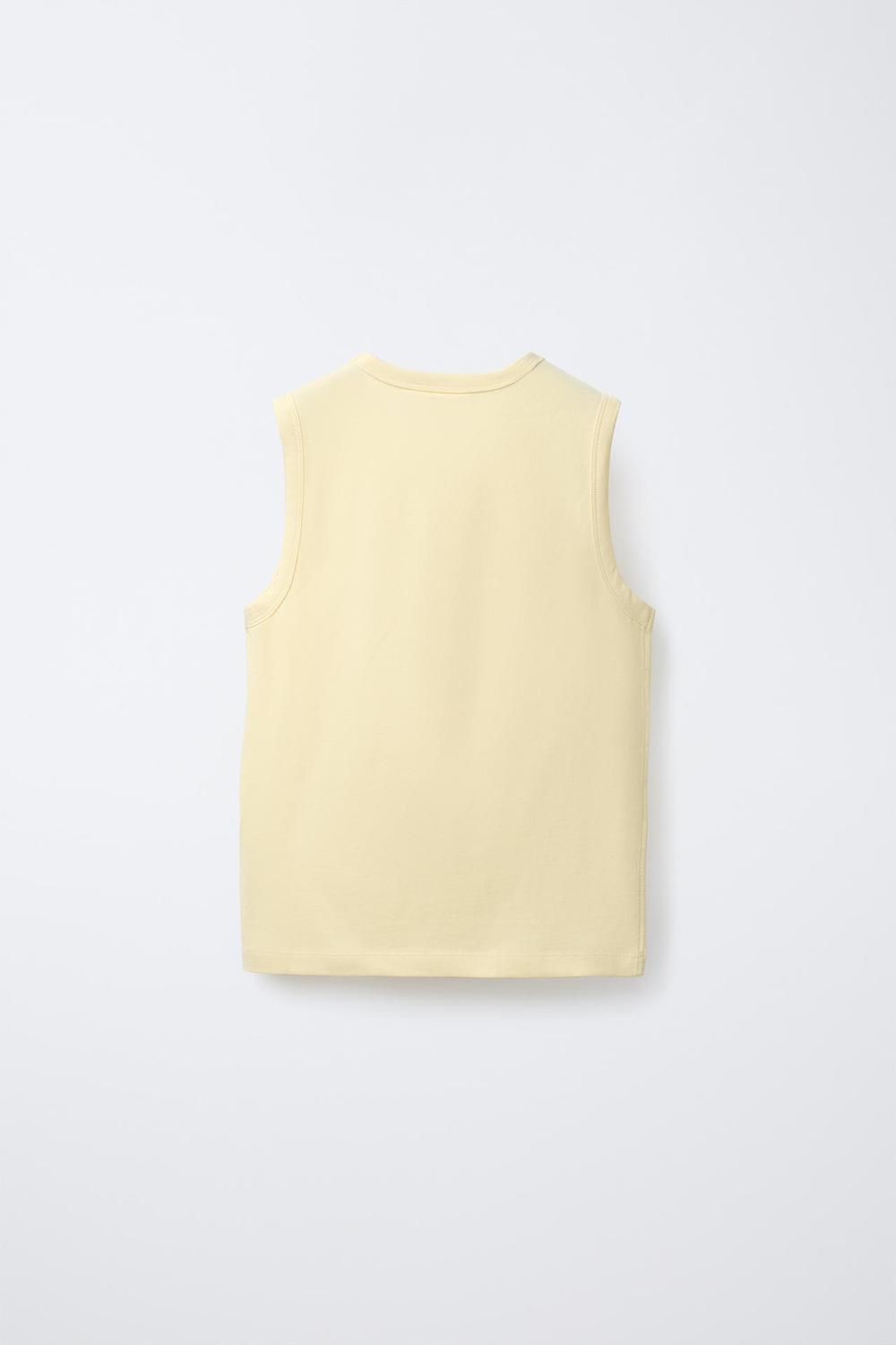 ZARA ФУТБОЛКА БЕЗ РУКАВОВ С ЛОГОТИПОМ, ЖЕЛТЫЙ