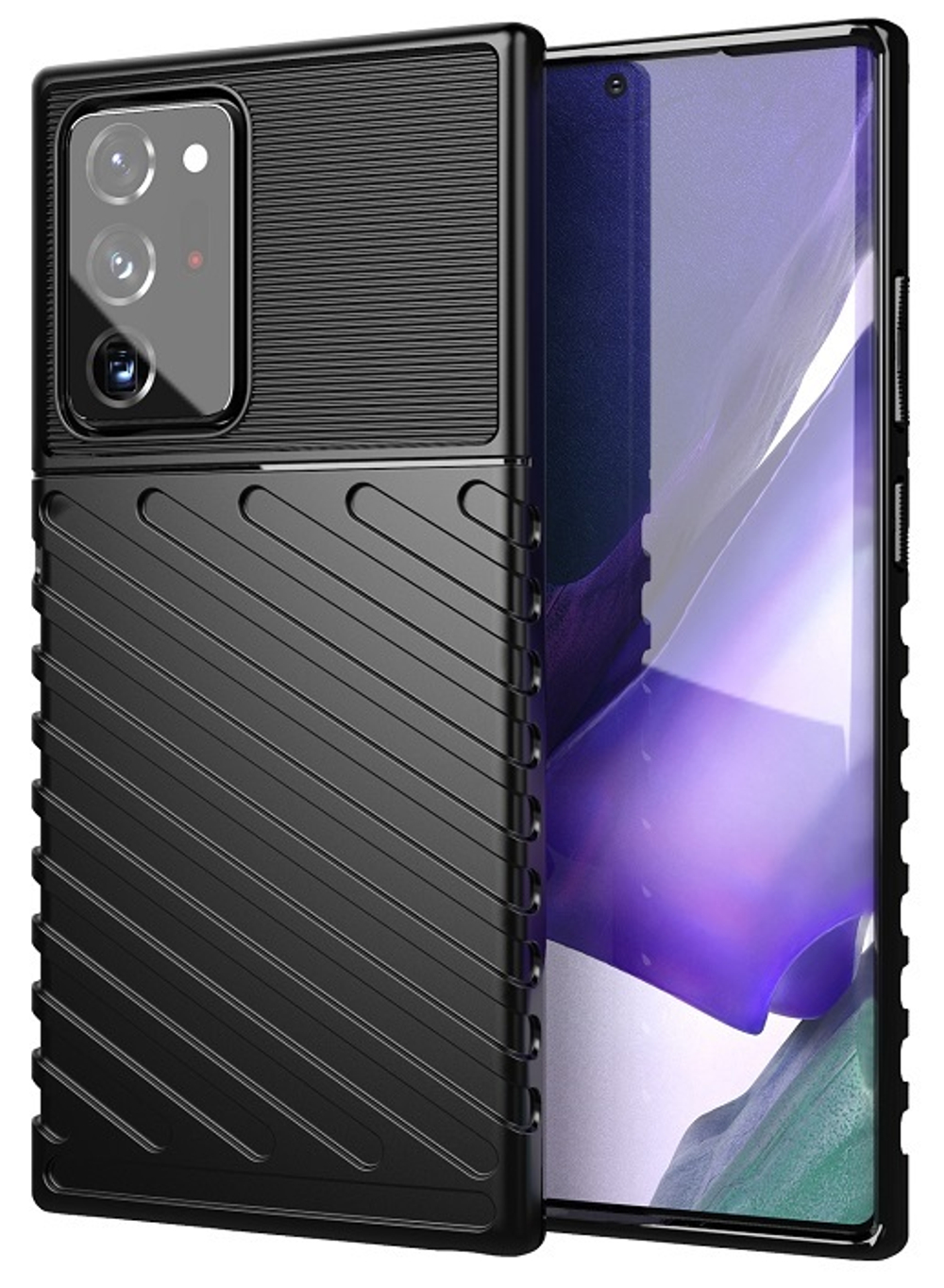 Чехол черный на телефон Samsung Galaxy Note 20 Ultra, противоударный, серия Onyx от Caseport