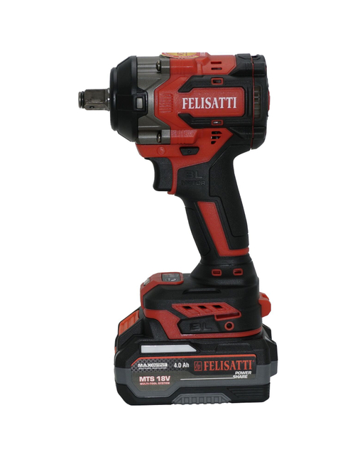 Гайковерт аккумуляторный ударный с регулировкой Felisatti FT15837, 4 Ач, 650 Нм, кейс, 1 АКБ и ЗУ