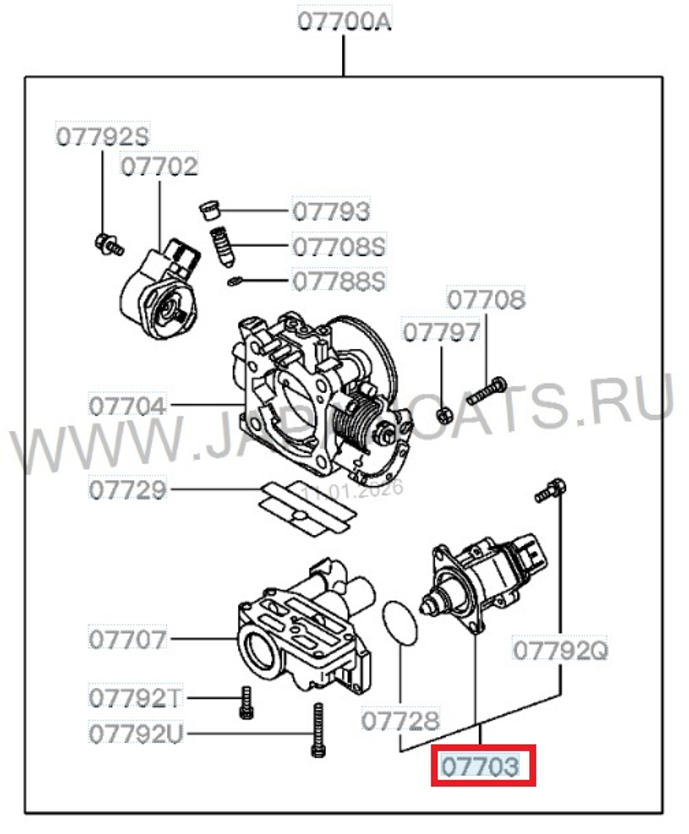 Регулятор холостого хода Mitsubishi Pajero / Montero / RVLT-MD628053