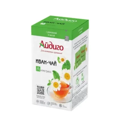 Иван- чай с ромашкой и мятой «Айдиго» Антистресс 20 пакетиков
