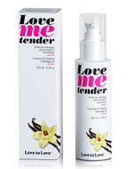 Съедобное согревающее массажное масло Love Me Tender Vanilla с ароматом ванили - 100 мл.