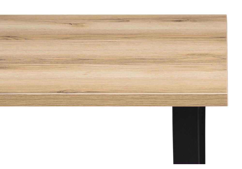 Стол Лота Лофт 120х74х75 25 мм дуб делано светлый / матовый черный