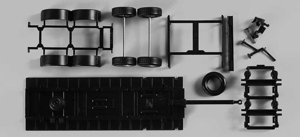 Шасси тандемного прицепа для фиксированного кузова, 2-осный (7,15 м), 2 шт.