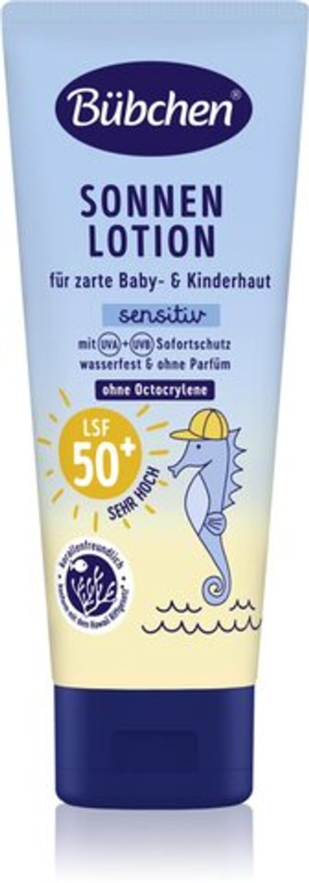 Bübchen Sensitive Sun Lotion SPF 50+ - защитный солнцезащитный лосьон для детей /  SPF 50+ 100  ml  / GTIN 4065331000880