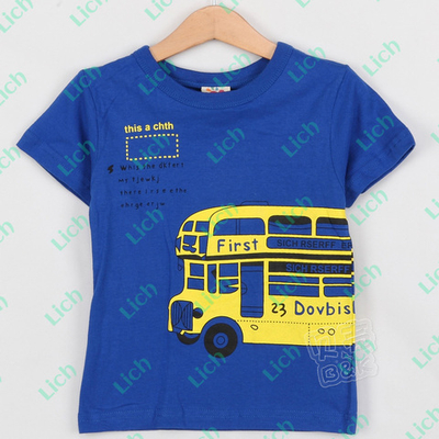 Футболка детская с принтом автобуса