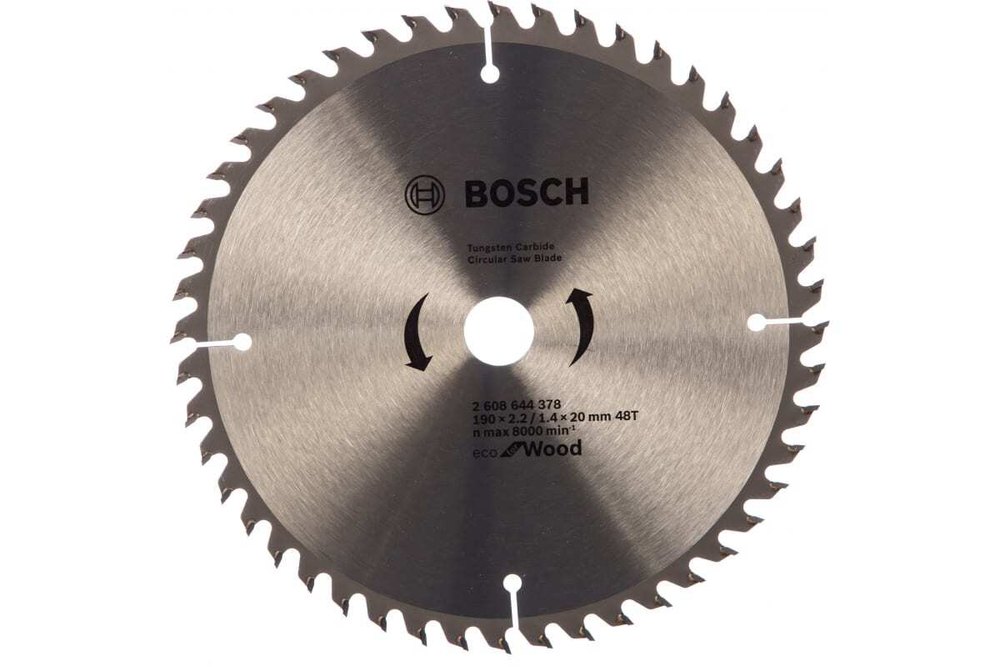 Пильный диск ECO WOOD (190x20 мм; 48T) Bosch 2608644378