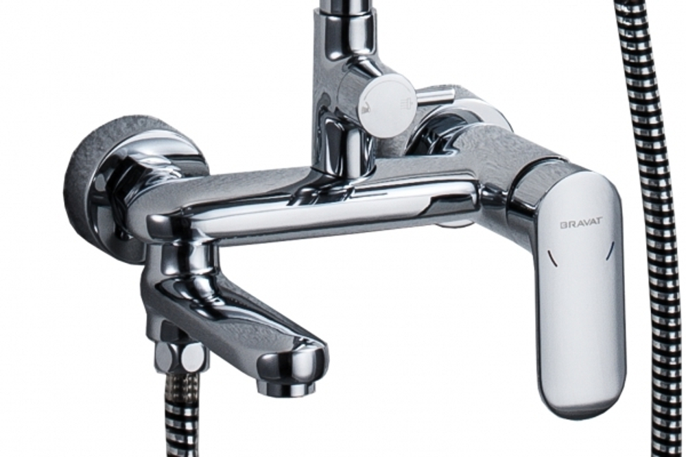 OPAL C душевая колонна со смесителем для ванны, поворотный излив (верхний душ круглой формы)(F6125183CP-A1-RUS)