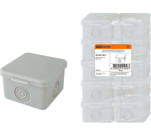 Коробка распределительная ОП 70х70х40мм IP44 серая