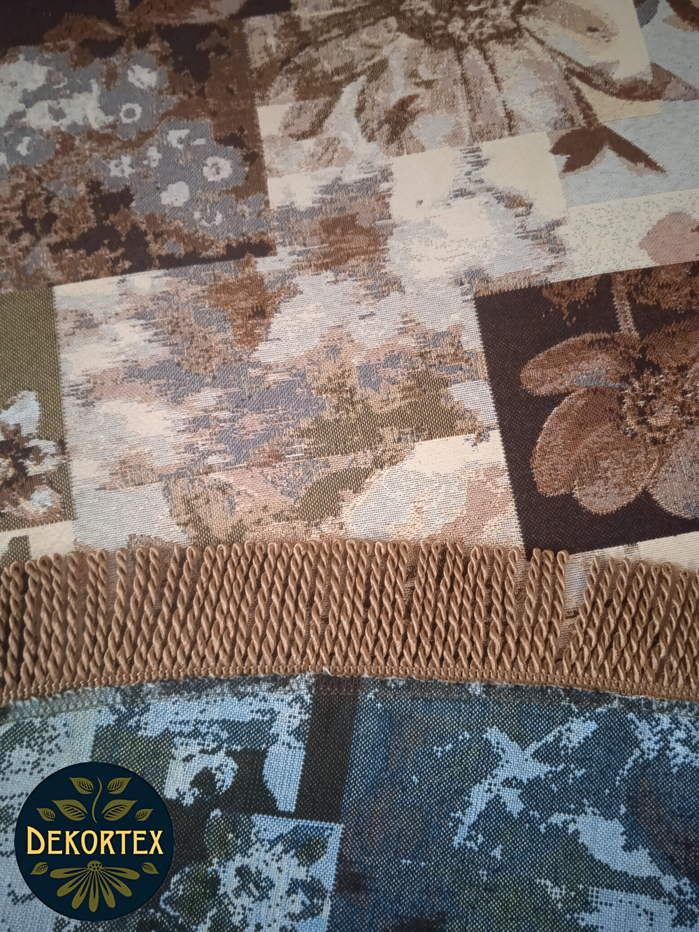 Гобеленовая скатерть Цветочная коллекция D 200 см