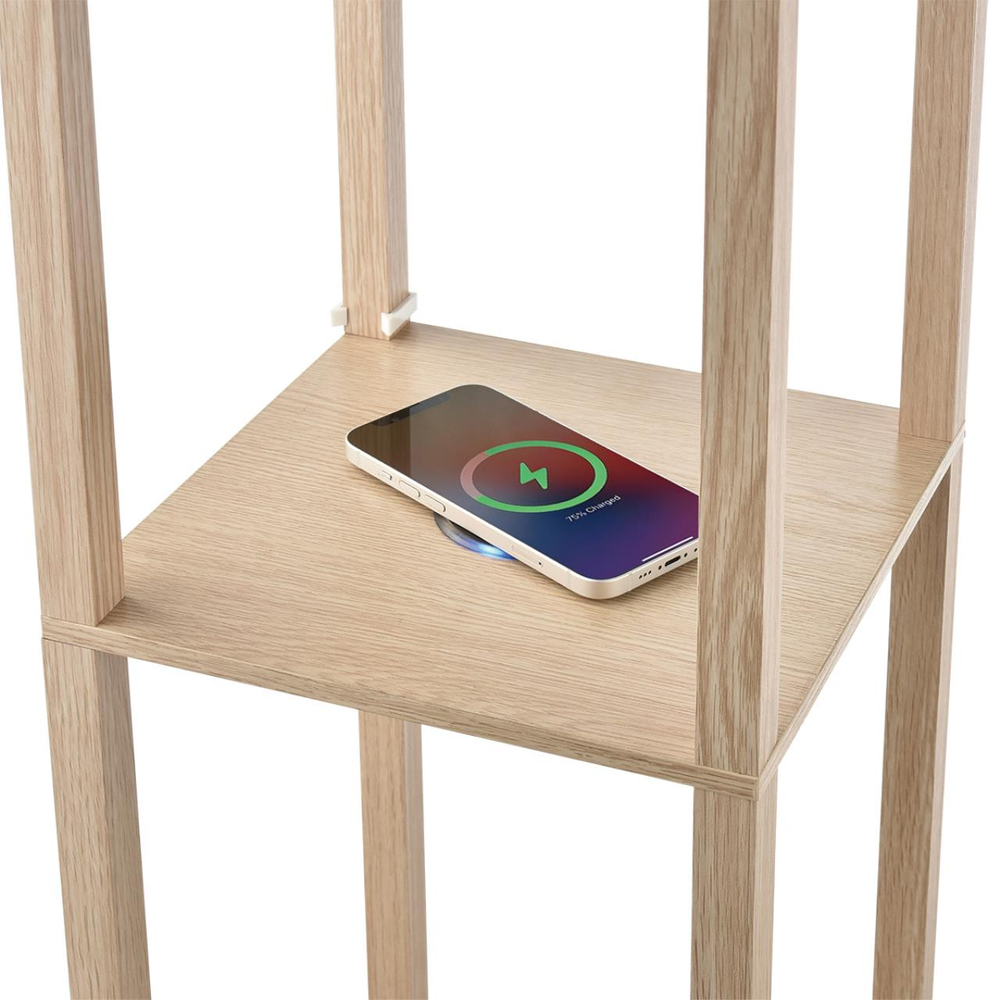 8091/1F COMFI LN26 459 дерево/белый, дерево/текстиль Торшер Е27 1*60W 220V PRACTIC