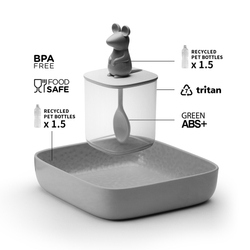 Набор банок для сыпучих продуктов 4шт Qualy Lucky Mouse Seasoning