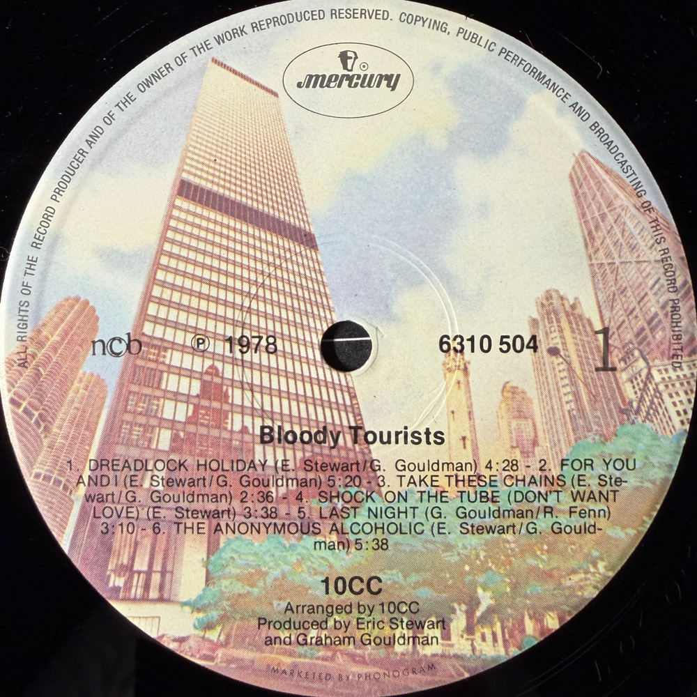 Виниловая пластинка 10cc ‎– Bloody Tourists LP