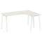 Metal System Стол криволинейный правый на А-образном м/к БА.СА-4 (R) Дуб Наварра/Металл Белый 1600*1
