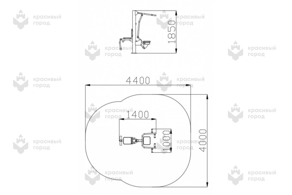 Уличный тренажер Подтягивание + Гиб колена