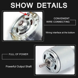 795 постоянного тока большой крутящий момент микромотор 12-24 В 12000 об/мин с двойным шарикоподшипником для электроинструментов пылесос вентилятор DIY игрушки