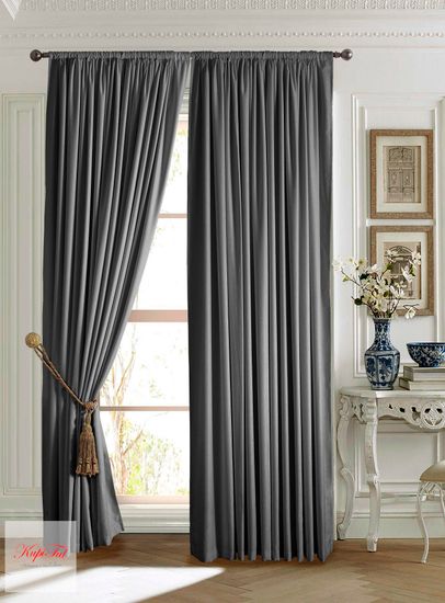 Длинные шторы. Mild (серый)