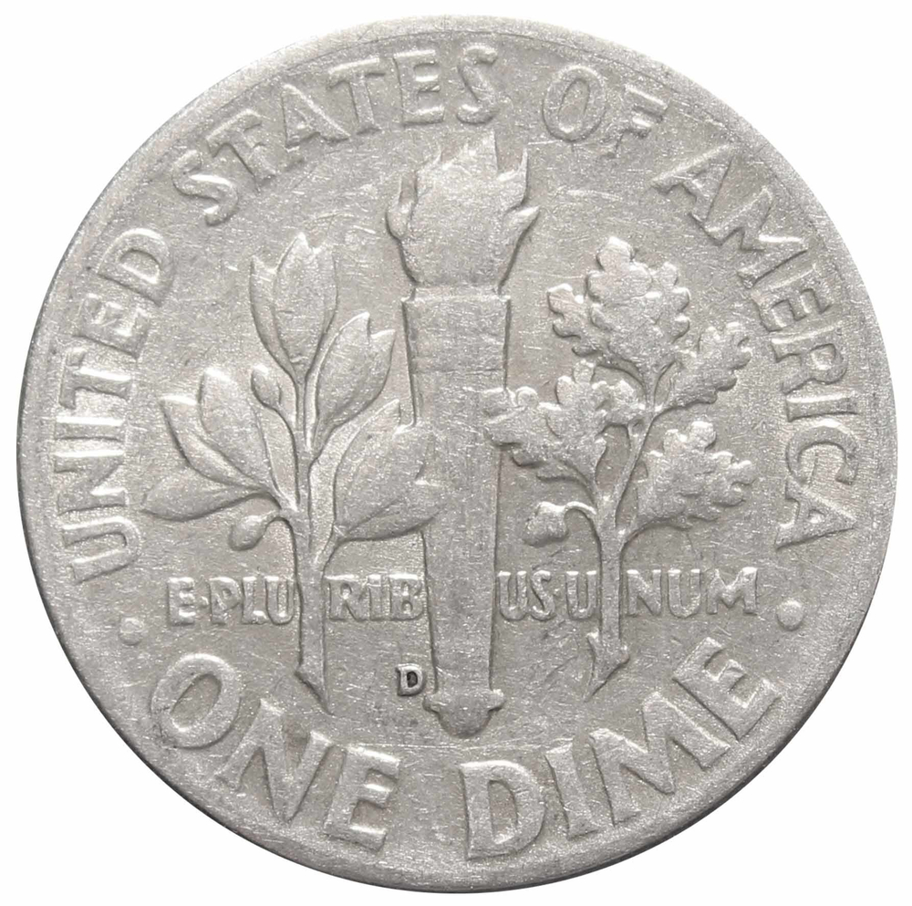 1 дайм (10 центов) 1950. США (D) VF Серебро